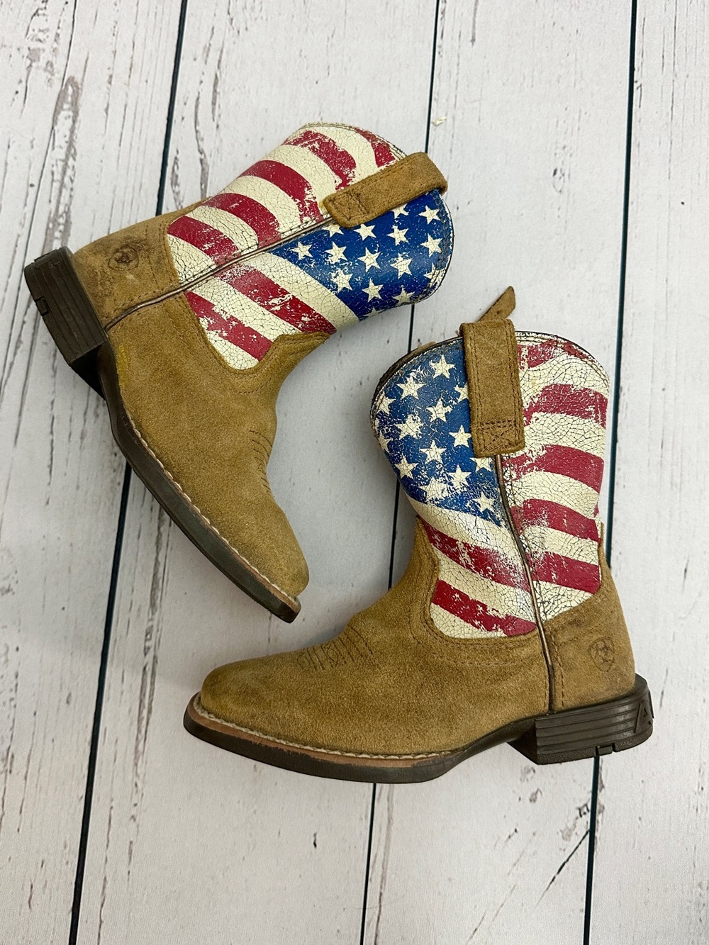 Ariat Kids Stars & Stripes Patriotic Western Cowboy Boots kids size 8